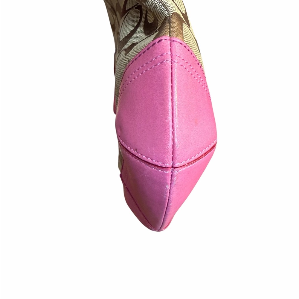 Coach Soho Signature Slim Shoulder Bag 3577 Pink Khaki Y2K Vintage (A519) - Picture 8 of 9